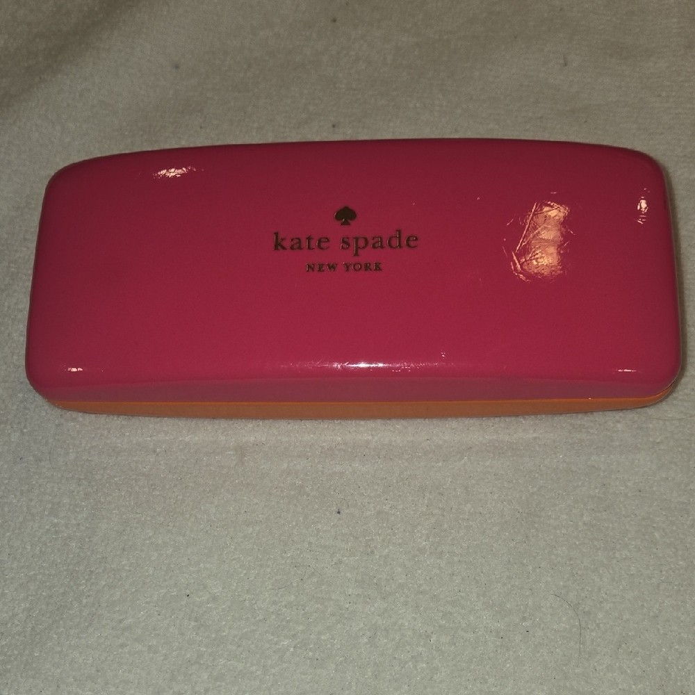 ​✨ Kate Spade Pink & Orange "Wink" Small Hard Shell Eyeglass Case ✨